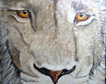 Heart of the Lion... oil painting depicting the Lion of the Tribe of Judah/Jesus as is in Revelation. Only prints available.