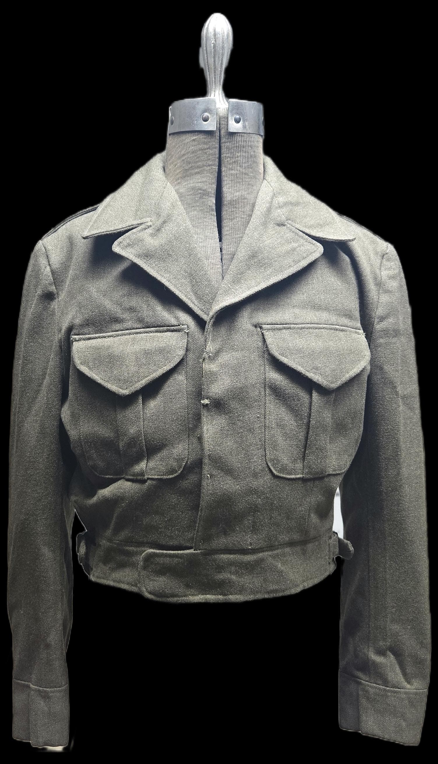 1950s Canadian Military Post-War Wool Khaki Army Battledress Blouse (Size 20)