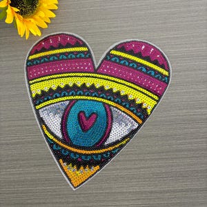 Patch em forma de coração rosa brilhante, patch de glitter, patch de adesivo com padrão em forma de coração