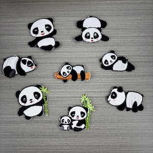 Niedlicher Panda Patch, Panda Stickerei Dekorativer Patch, Stickerei Reparatur Patch