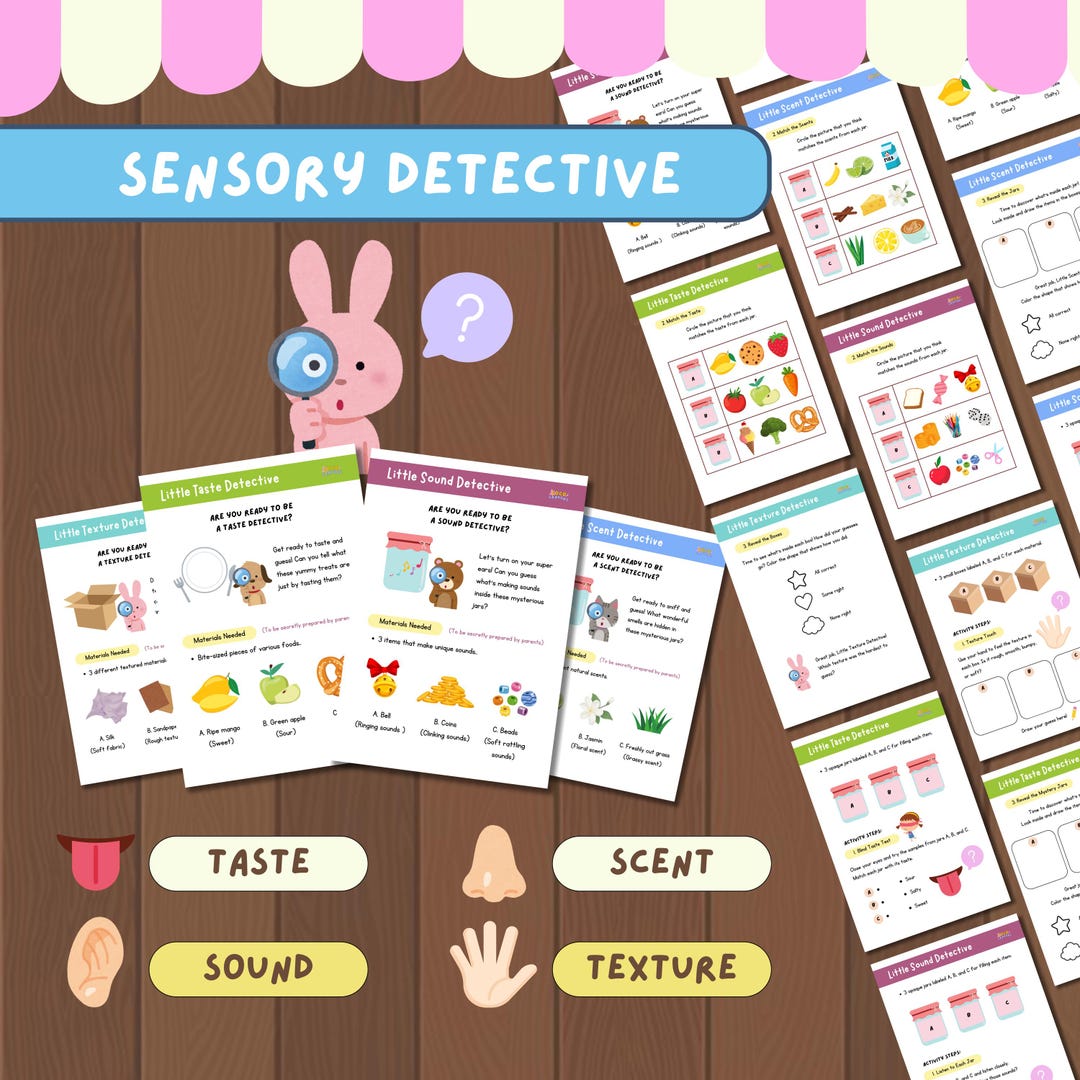 Sensory Detective Worksheets (ages 3-6), Fun Hands-on Activities ...