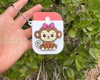 MonkeyHand Sanitizer Holder Keychain- 3D Printed