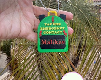 Emergency Contact Backpack NFC Bag Tag 3D Print