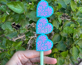TALAVERA HEART - Straw Charm - Custom Straw Accessory - Drink Topper