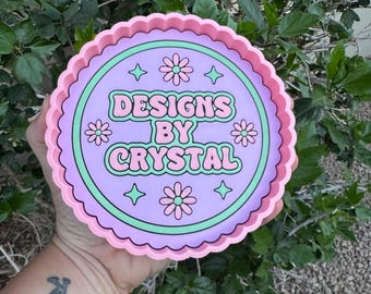 Custom Scalloped Edge Tray | Personalized Catchall Dish, Desk Organizer, Jewelry Holder
