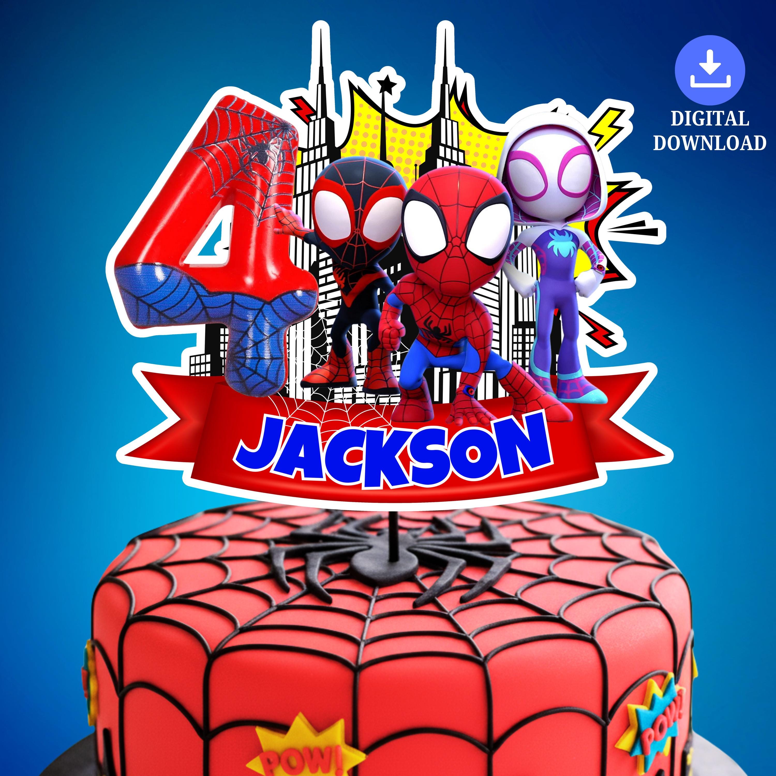 TTPSRY 37 Pièces Décorations Gâteau Anniversaire Spider Superhéros – Toppers Cupcakes Et Gâteau Thème Araignée Pour Enfants