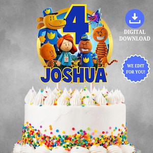Personalized Dog Man Birthday Cake Topper, Custom Dog Man Cake Topper, Comic Dog Centerpiece, Dogman Party Supplies, Printable Cake Topper
