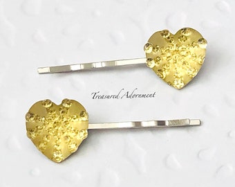 Champagne Heart Bobby pins, Valentine's day Hair pins, Rhinestone Heart, Heart Hair clips, Children's Hair Accessory, Valentine Outfit