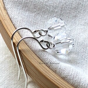 Swarovski Kristall Ohrringe, Kristall, Sterling Silber, Brautjungfern Ohrringe, April Geburtstagsgeschenk Birthstone, Ramadan Eid Geschenk, Danke Geschenk