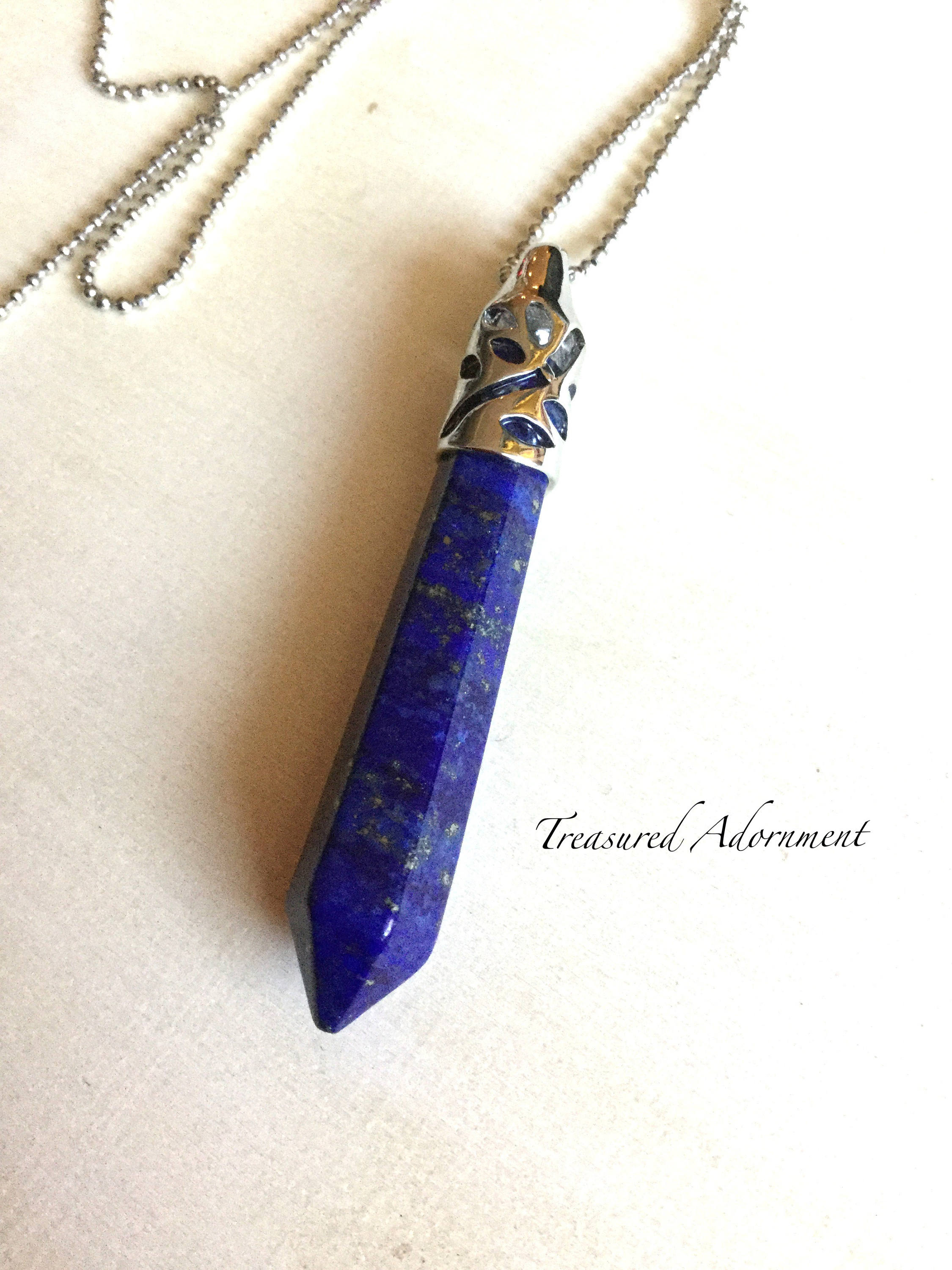 Blue gemstone necklace Mothers day gift Necklace of Lapis lazuli nuggets Lapis lazuli nuggets necklace Lapis lazuli necklace for women