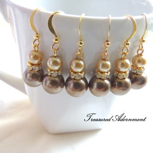 brown dress matching earrings Recycled Cotton Jersey T-Shirt Dress - Alpine Brown