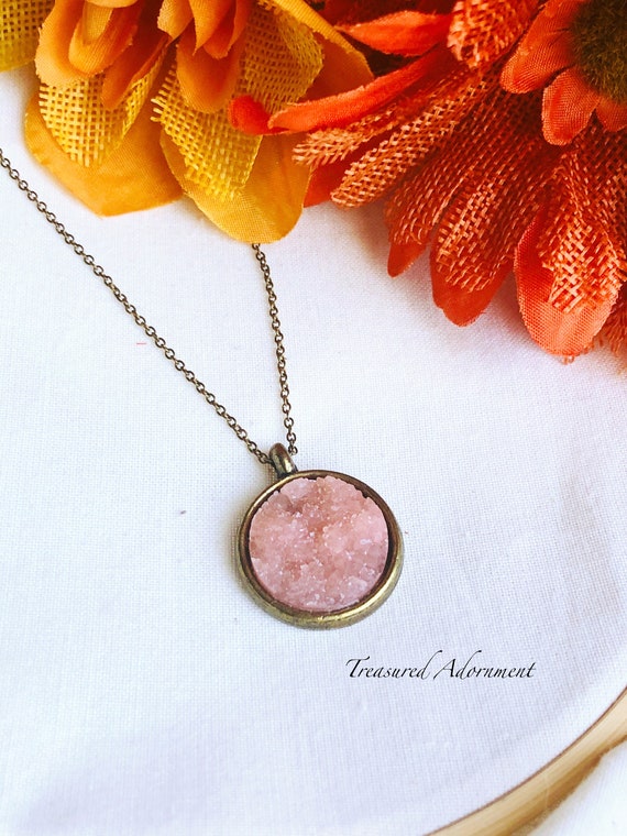 Etsy shop druzy necklace
