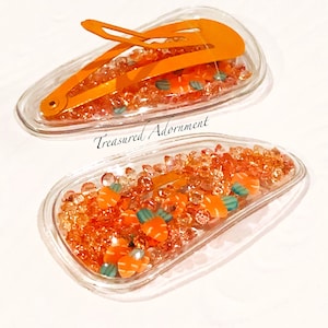 Shaker Snap clips, Carrot Hair clip, Confetti filled Shaker Hair clips, Carrots shaker, Children baby hair accessories