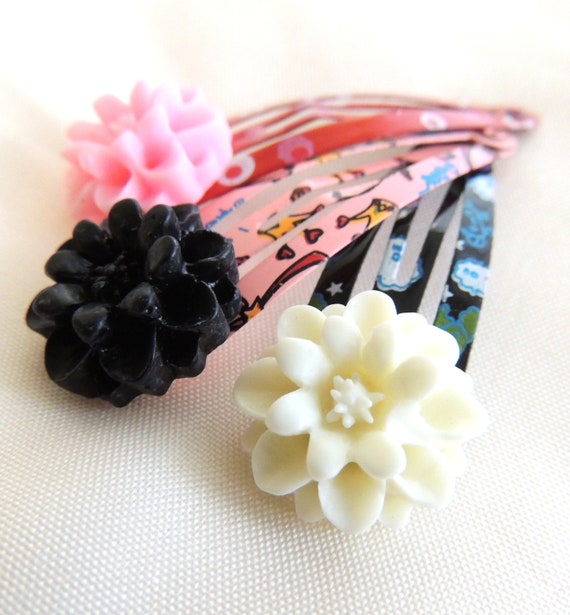 Floral Patterned Hair Accessories Set Amazon.com: 20Pcs Crystal Flower Hair Clips Mini Spring Claw  main image 2