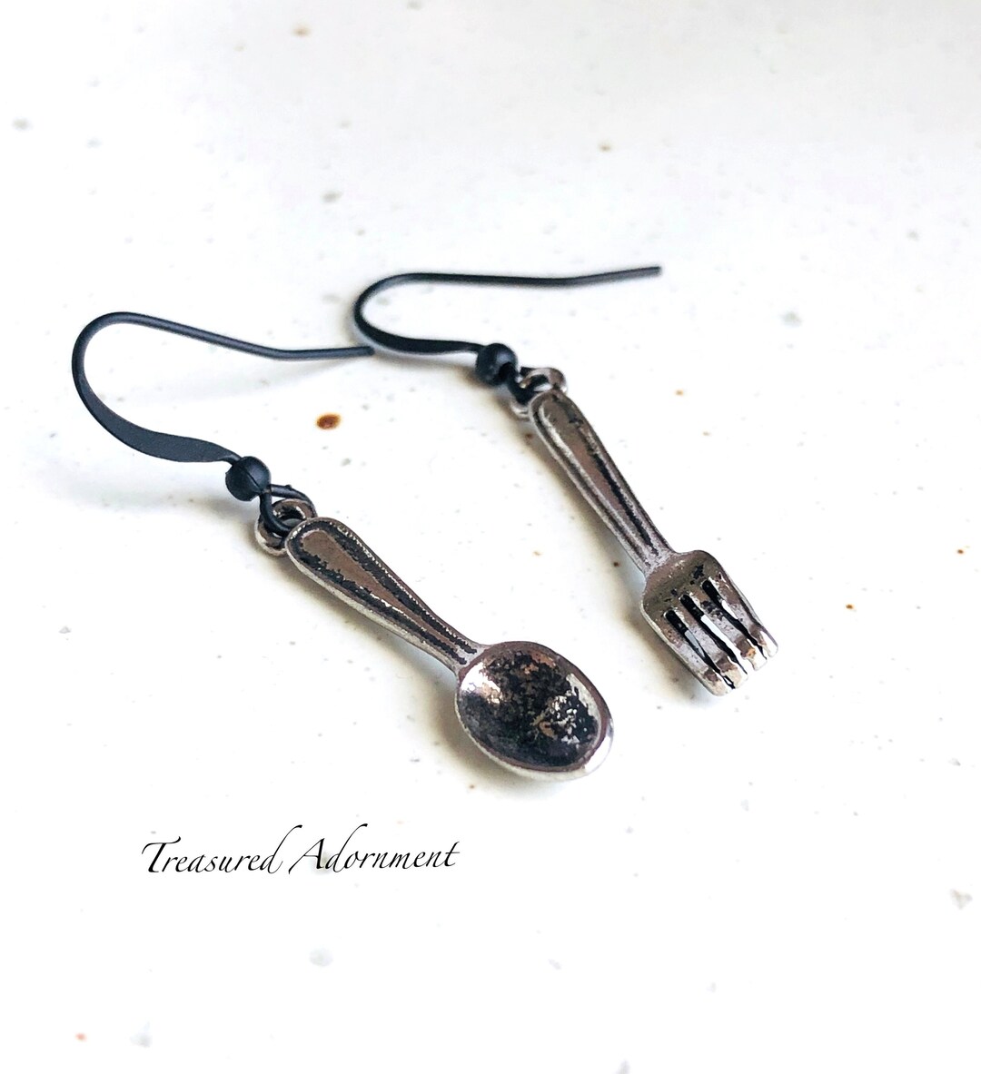 Miniature Earrings Fork and Spoon Earrings Foodie Jewelry Etsy