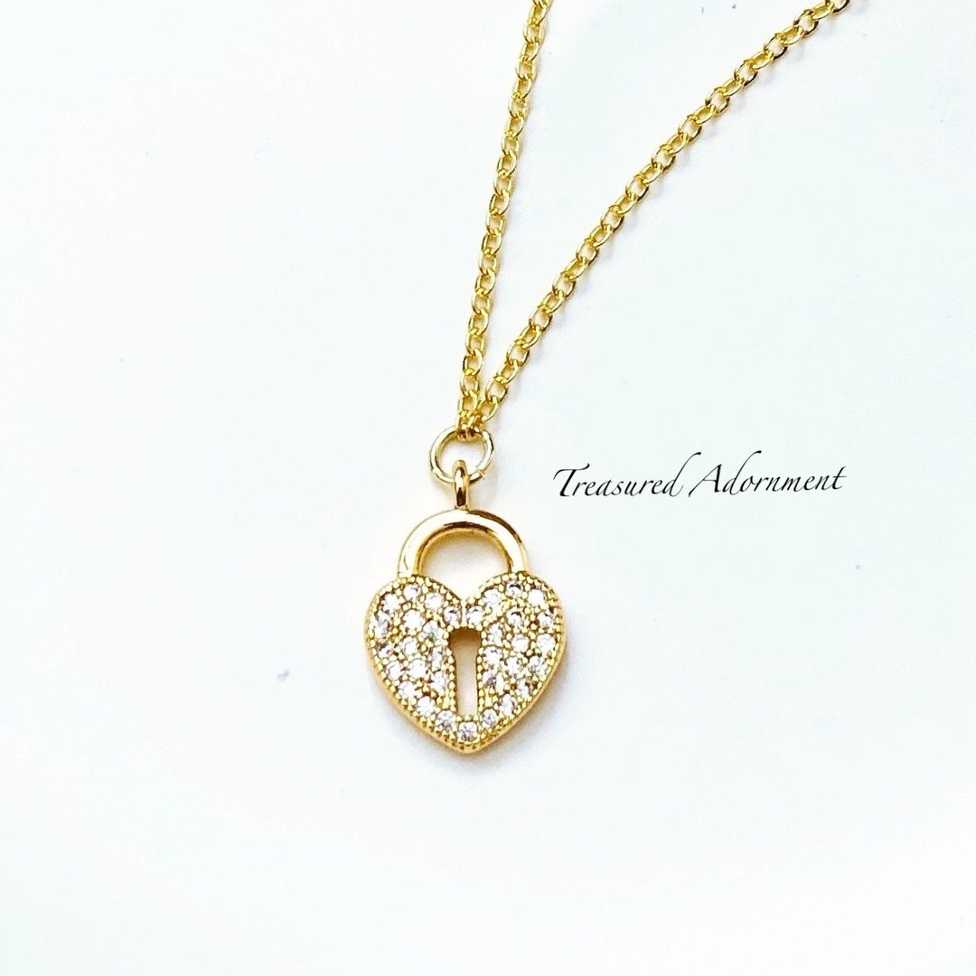 アクセサリー 40s sweet heart jewelry padlock necklace Heart Padlock Pendant Necklace in 18k Gold Vermeil | Kendra Scott