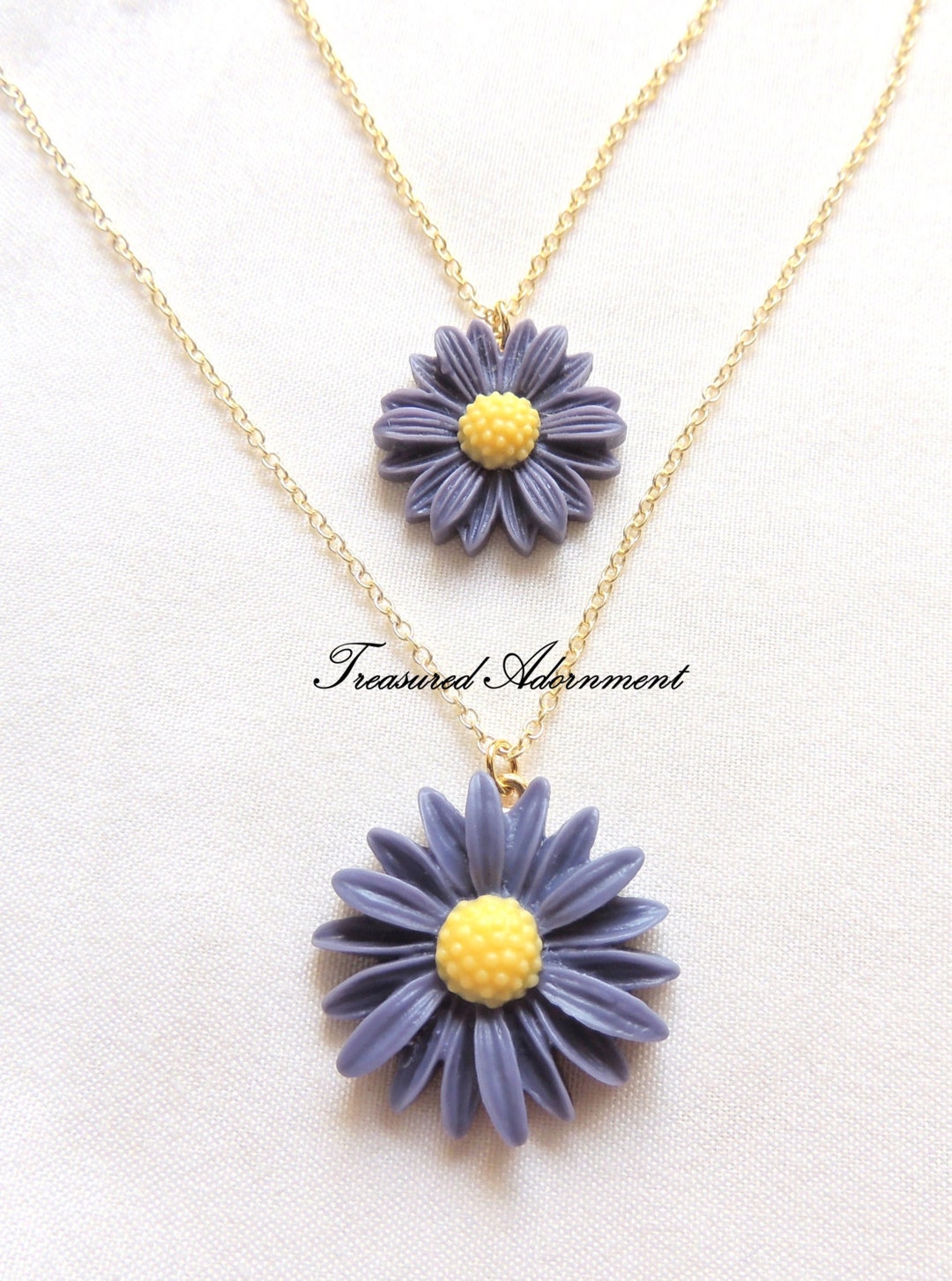 Mommy and Me Necklaces Daisy Flower Necklace Set Mother and - Etsy