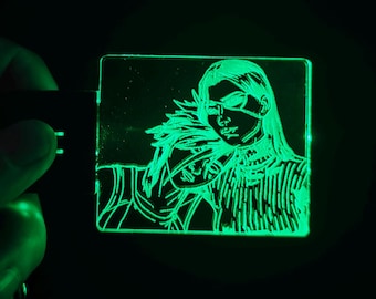 Vi & Caitlyn Arcane Keychain: RGB Light-Up Acrylic, "Dirt Under Your Nails" Scene