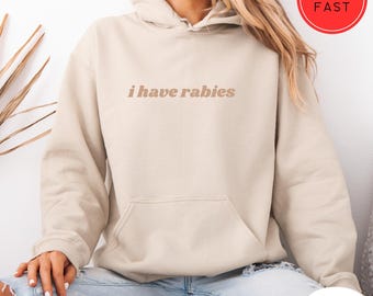 Sudadera con capucha divertida "Tengo rabia": Meme desquiciado Y2K