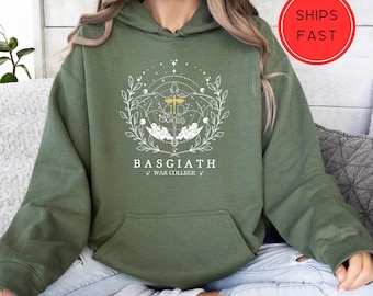 Sudadera con capucha de Basgiath War College: Regalo de libro de fantasía Dragon Rider