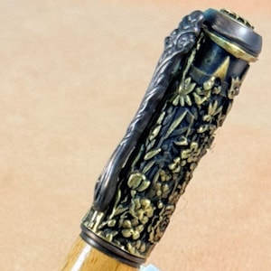 Sommer Garten Stift, geölte Bronze und schwarz-weißes Ebenholz, atemberaubende Erbstück-Qualität, handgefertigt von ASHWoodshops, Schriftsteller-Geschenk!