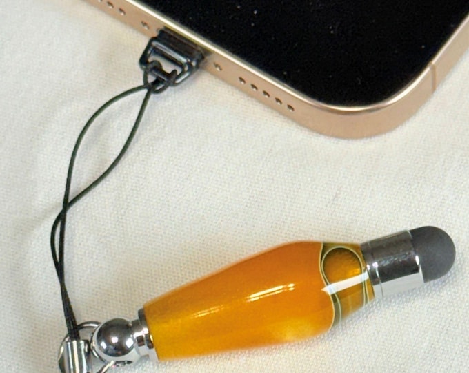Mini Stylus Yellowjacket Acrylic with Chrome Trim Micro Style Charm