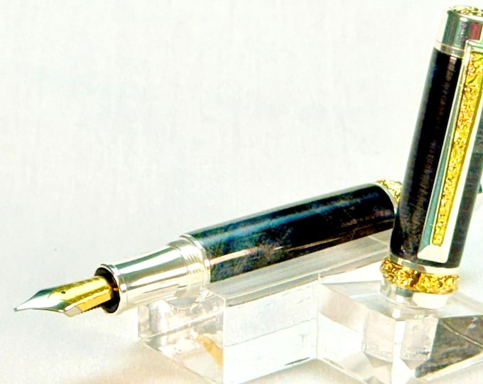 Handmade Burl Wood Fountain Pen Executive Desk Gift Luxury Writing Instrument