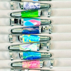 Support pour smartphone et stylet, gadget technologique fait main, assortiment en acrylique avec chrome