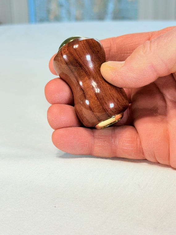 Sea Glass Kaleidoscope in Bubinga Wood – Handmade Gift with 24k Gold-Plated Ends – Coastal Home Decor or Beach Lover Gift from ASH Woodshops