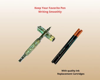 Schmidt Rollerball Refill, Replacement Ink for Handmade Pens, Smooth Writing Pen Cartridge, Multiple Colors