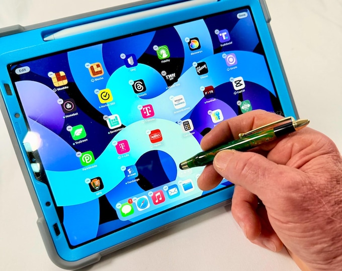 Handmade Confetti Acrylic Touchscreen Stylus Pen with Pocket Clip