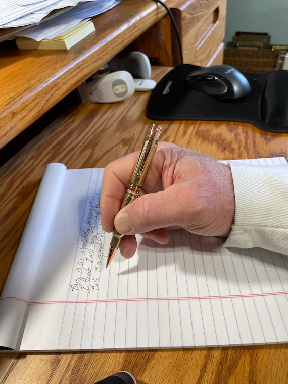 30 Caliber Bullet Pen – Handmade upcycled Brass Tactical Pen for Gun Enthusiasts by ASHWoodshops, Great for Military Veteran, Hunter, EDC