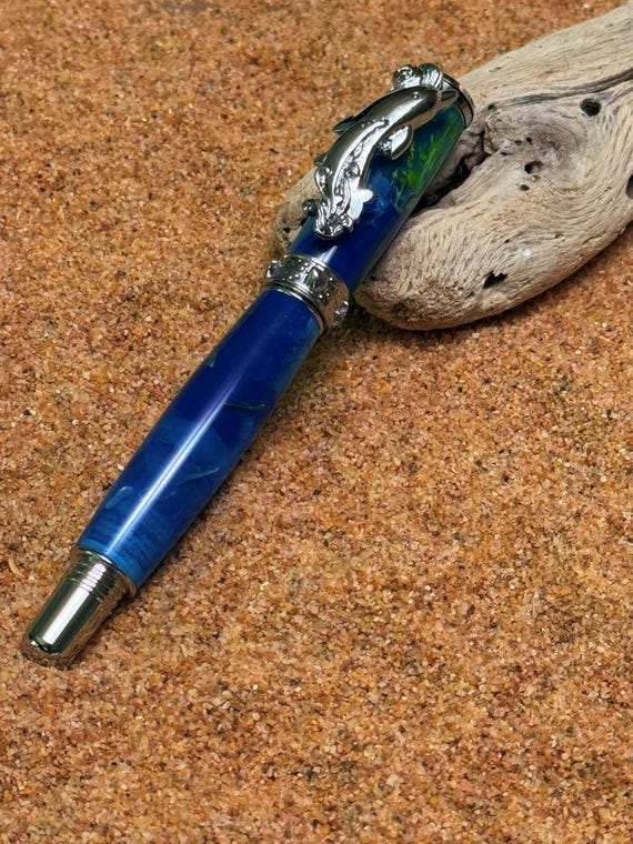 Dolphin Inspired Rollerball Pen Perfect Endless Summer Gift for Anyone Who Love the Sea and Craves Ocean Vibes