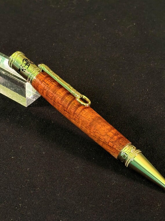 Handmade Koa Wood Equestrian Pen: Horse Lover Gift