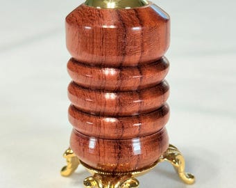 Handmade Sea Glass Kaleidoscope: Bubinga Wood, 24k Gold Lens