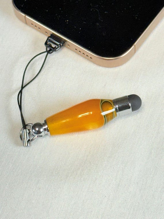 Smartphone Charm, Mini Stylus, Accessory made for iPhone or iPad, Compact Mini Stylus Handmade Acrylic, Tech Accessory Gift