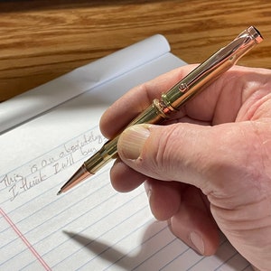 Real Bullet Ballpoint Pen, Handmade from 30 caliber brass bullet casings, By ASHWoodshops, for the Gun Enthusiast, Hunter, Rifles NRA