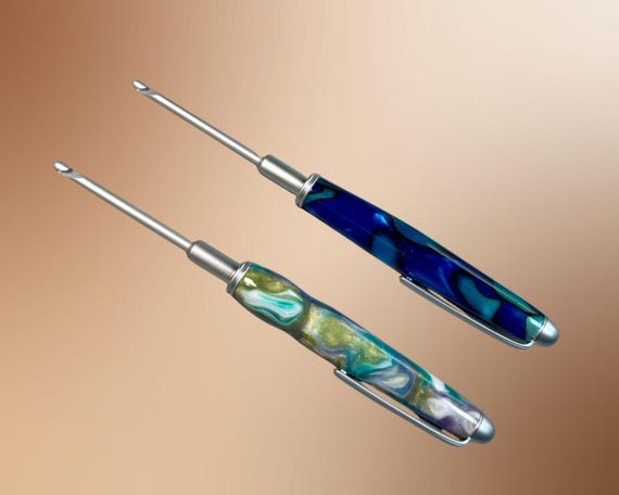 Crochet Handle Pocket Clip Interchangeable Straight Hooks Handmade Standard Grip Reduces Hand Fatigue