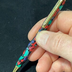 Handmade Ballpoint Pen - Confetti Acrylic - You Choose Trim - By ASH Woodshops