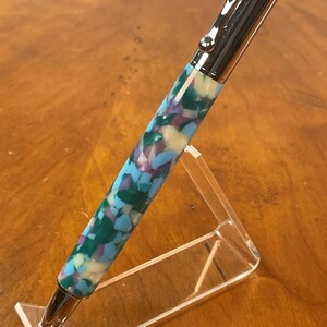 The Director Pen – Handmade Rollerball Pen with Magnetic Cap, Swirled Acrylic, Luxury Writing Gift
