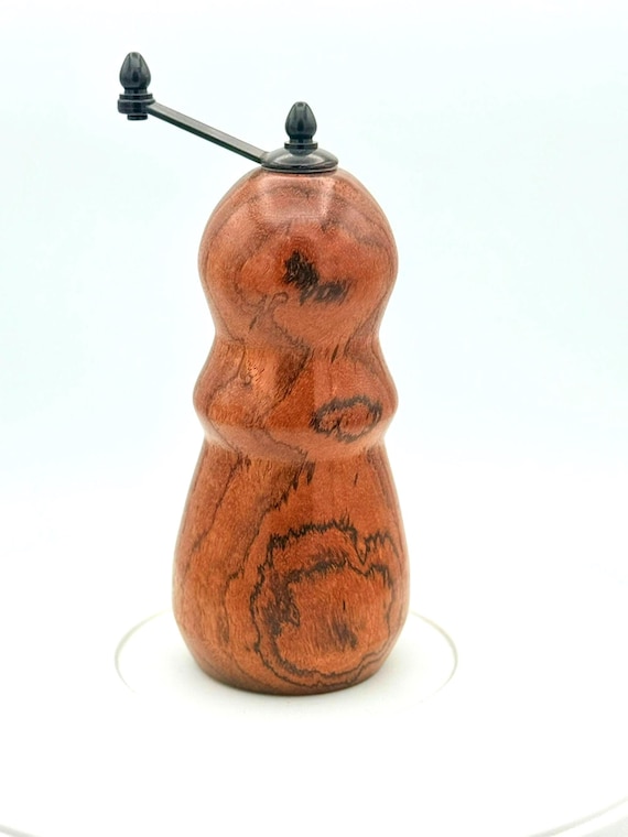 Handcrafted Bocote Wood Salt or Pepper Mill with Ceramic Grinder