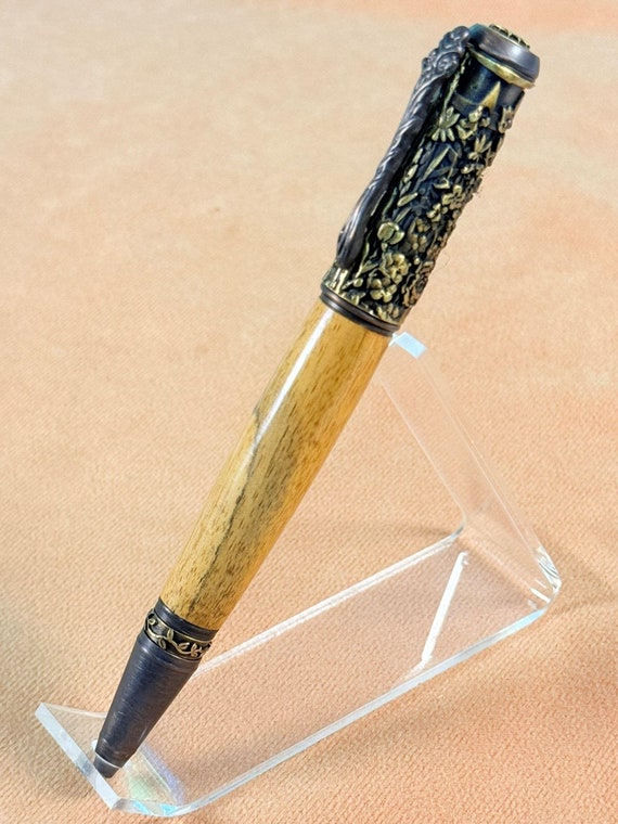 Summer Garden Pen, Oil Rubbed Bronze and Black & White Ebony, Stunning Heirloom Quality Handcrafted By ASHWoodshops, Writers Gift!