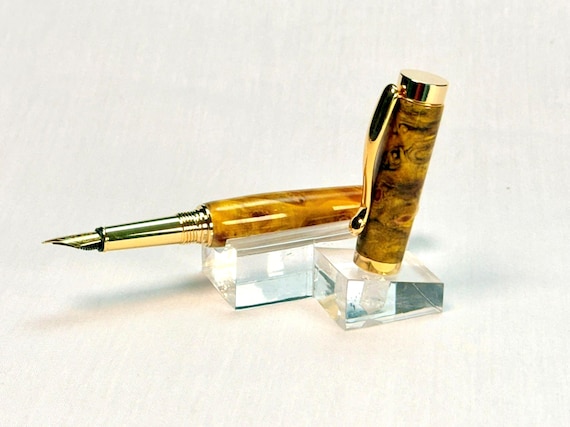 Handmade Burl Wood Fountain Pen Executive Desk Gift Luxury Writing Instrument