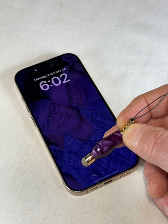 Charm for iPhone, Mini Stylus, iPad and Smartphone Accessory, Compact Mini Stylus Handmade Acrylic, Tech Accessory Gift, Handcrafted