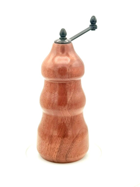 Handcrafted Claro Walnut Salt or Pepper Mill: Rustic Kitchen Decor