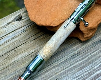 Handmade Elk Antler Bolt Action Pen: 30 Caliber, Gift for Hunter