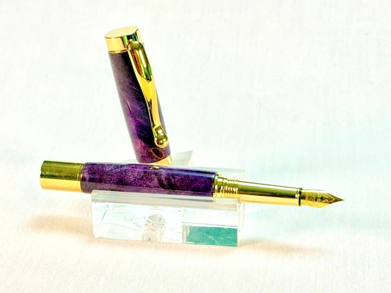Handmade Burl Wood Fountain Pen Executive Desk Gift Luxury Writing Instrument