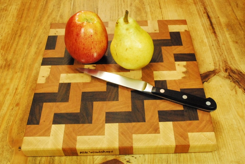 Cheese Board By ASH Woodshops Fruit Death Table Handcrafted Kitchen Board For the Home Chef End Grain Butcher Block Board