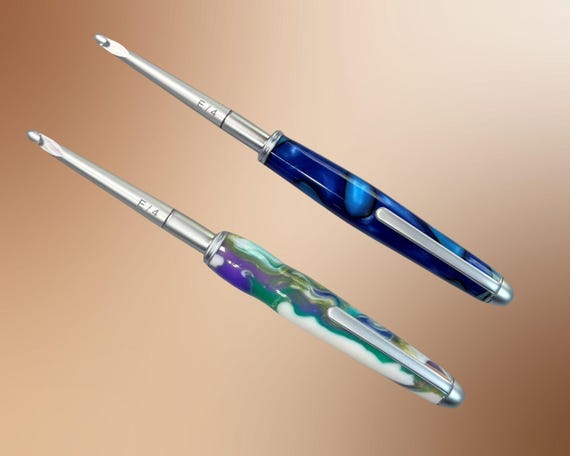 Crochet Handle Pocket Clip Interchangeable Hooks Handmade Standard Grip Reduces Hand Fatigue for Crochet