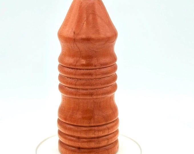 Handcrafted Cherry Wood Salt or Pepper Mill: Rustic Kitchen Decor